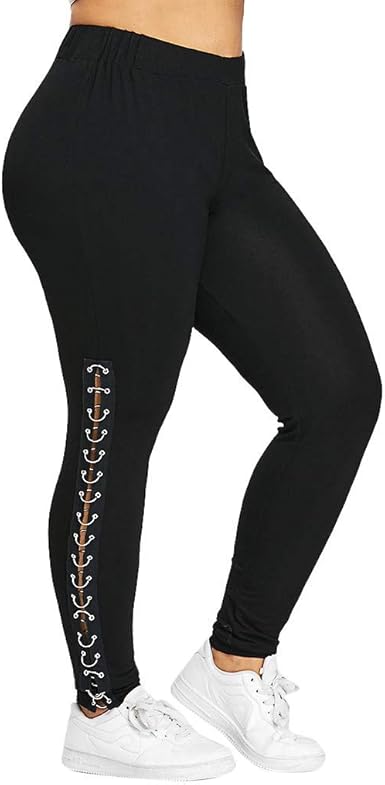 lace up plus size pants