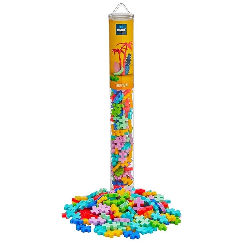 PLUS PLUS - Tubo da 100 pezzi con colori tropicali - Gioco di costruzione - PP4264