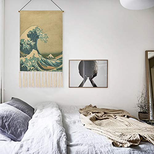 Tapeçaria japonesa ondulada Great Wave Off Kanagawa Tapeçaria onda oceano Tapeçarias Katsushika Hoku