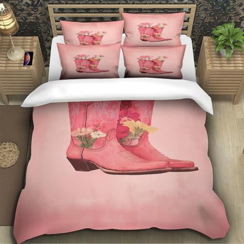 Linge de lit nœud rose en microfibre premium confort absolu 220x240 - 5