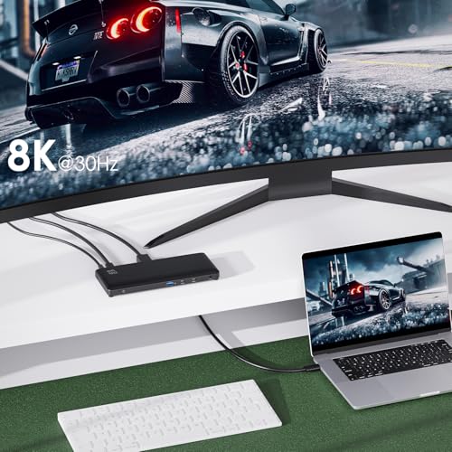 Image of Laptop Docking Station, 12-in-1 USB-C Docking Station, Triple Display with 2xHDMI and 1xDP, 10 Gbps USB-C and 5 Gbps USB-A Data, Ethernet, Audio, 100W Charging for Dell, HP, Lenovo and More