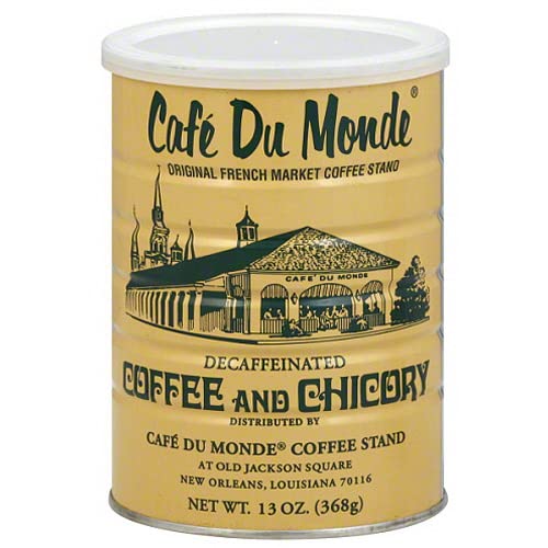 Cafe Du Monde Chicory Decaffeinated Coffee, Net Wt. 13 oz (12 Pack)