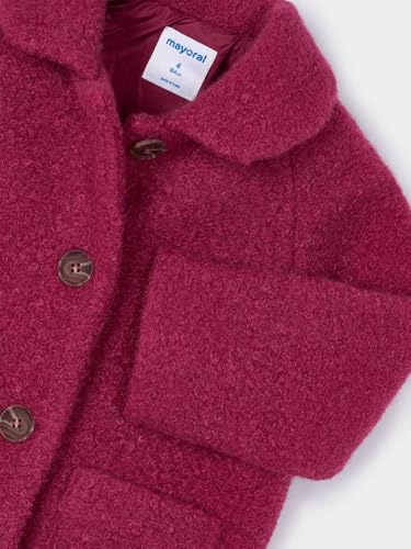 Mayoral Shearling Coat for Girls Cherry3