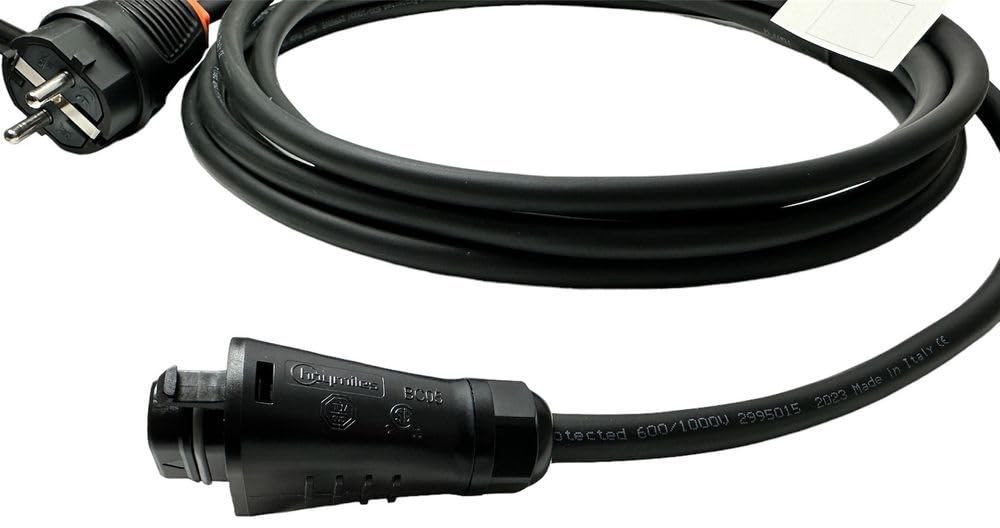 maxgo Solar Kabel AC- Stromkabel Verlängerungskabel H07RN-F 3G1,5mm² HMS-Feldstecker BC-05 Buchse Connector auf Schuko-Stecker Für Mikro-Wechselrichter Größe:10m