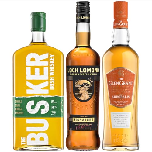 国際コンペ 金賞以上 SNSでも取り上げられたウイスキー3本 飲み比べ セット ウイスキーセット バスカー ロッホローモンド グレングラント アルボラリス ブレンデッド スコッチ アイリッシュ