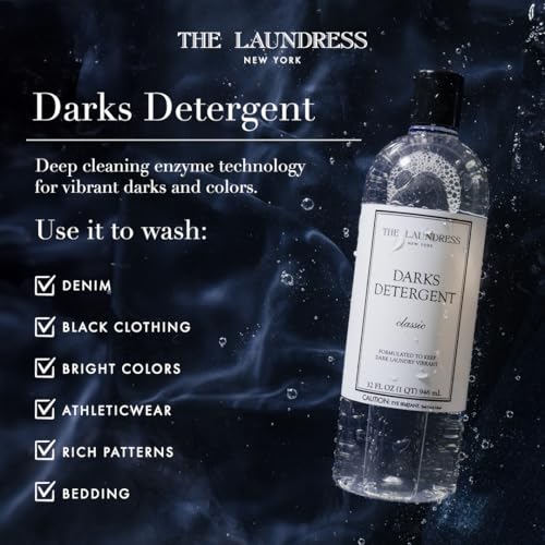 Image of The Laundress Darks Detergent, Concentrated Laundry Detergent Liquid, For Rich Vibrant Colors, Tough on Stains, Classic Scent, 32 oz.