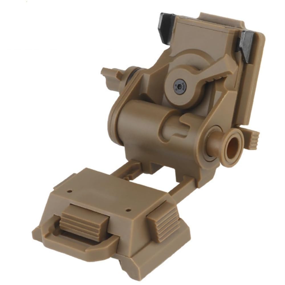 Helmet Mount,NVG Mount Night Vision Goggles Helmet Mount Adjustable Full Nylon Tactical Helmet Mount for L4G24 Nvg Mount for pvs-15/18 pvs 31 Type Mock nvgs Mount (Desert-Nylon)