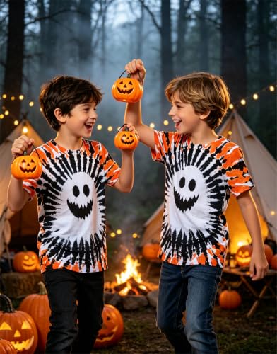 Image of Boys Tie Dye Shirt Size 4-14 Hippies Senior Rainbow Tees T Shirts for Kids