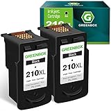 GREENBOX Remanufactured PG-210XL Ink Cartridge Replacement for Canon 210XL Black Ink Cartridge, High Yield for Canon PIXMA IP2702 MX410 MP495 MP230 MP240 MP280 MX340 MX350 MX360 Printer (2-Black)