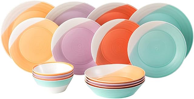 Royal Doulton 1815 Brights 1062891 16 Piece Dinner Set, Mixed Set,1, Porcelain