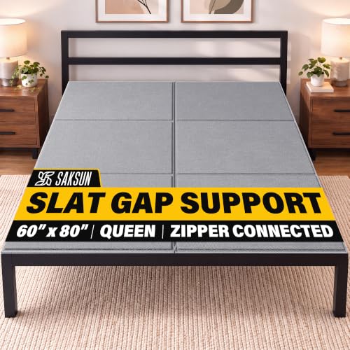 SAKSUN Bunkie Board Queen 60x80'', Anti-Sag Heavy Duty Bed...