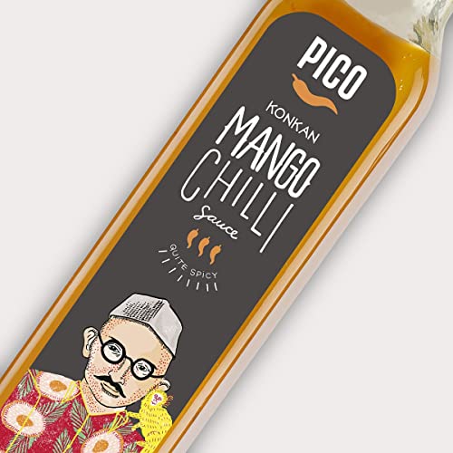 PICO Konkan Mango Chili Sauce, Spicy Mango Sauce, Mango Sauce Made in India, Hot Mango Chili Sauce for Spice Lovers, Indian Tangy Mangoes Sauce, Finger Foods Spicy Sauce, Fruit Salad Dressing Sauce