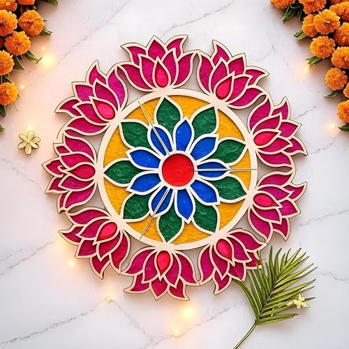 Reusable Rangoli Stencils Making Tools Kit, Diwali Decoration Ite...