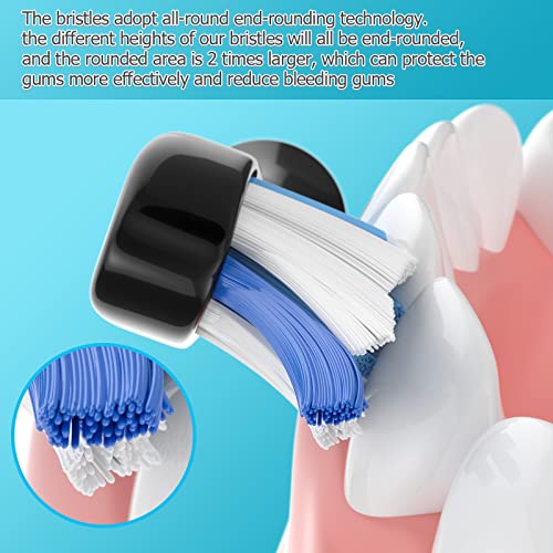 Aoxgao Replacement Heads Compatible With Phillips Sonicare Electric Toothbrush, Replacement Brush Head For Philips Sonicare 4100 5100 6100 9900 C2 W3 (8 White+8 Black) #TOP4
