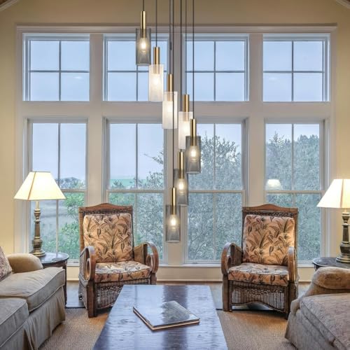 Lampe suspendue E27 industrielle noire réglable pour escalier et restaurant - 6