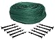 Windhager Laubschutznetz, Abdecknetz, Gartenschutz, zum Schutz von Teichen und Wasserbehältern, inkl. 10 Netzhaltern, grün, 3 x 2 m