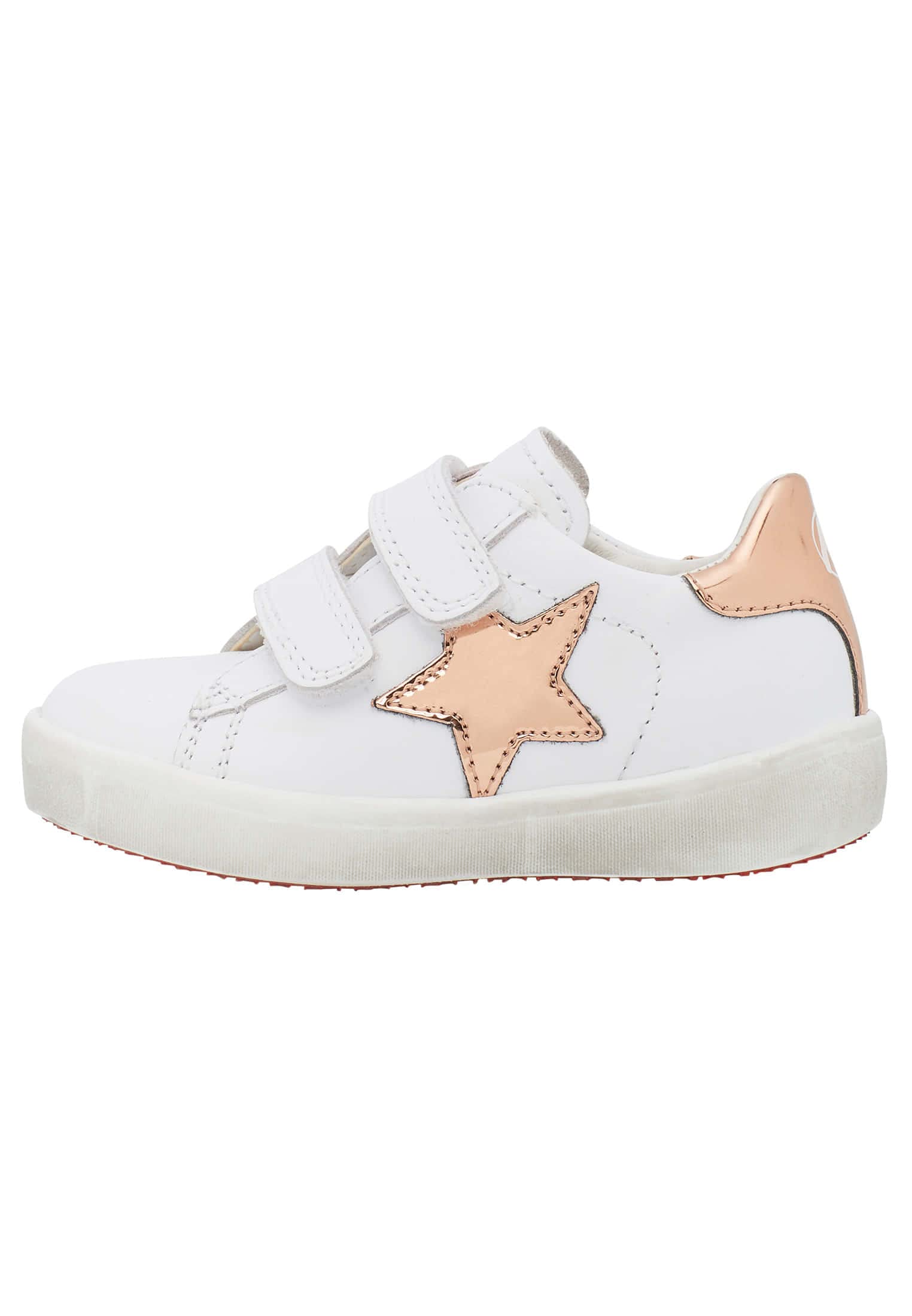 Sneaker avec empiècement étoile miroitant et scratchs faciles