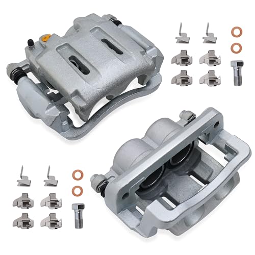 Image of 18B5022 18B5023 Front Disc Brake Calipers Compatible with 05-12 Ford F-250 | 2PCS Front Driver & Passenger Side Calipers with Bracket, Compatible with 2005-2012 F-250 /F-350 Super Duty