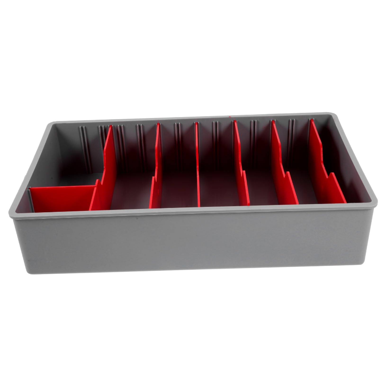 jojofuny Caja Organizadora de Plástico 5 Compartimentos Divididos para Dinero, Bandeja para Cajón de Caja Registradora Profesional y Práctica, Adecuado para Colegio y Tienda