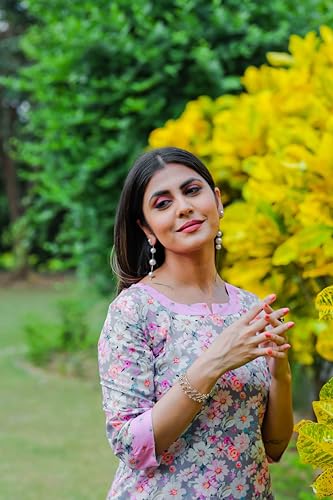 Image of Sugathari Women's Kurta Set for Women | Women Kurta | Women Kurta Sets Kurtis | Women Kurta Pant Set | Women Kurta Pant Set Women Kurti Set with Pant | Women Kurti Set with Pant Cotton (KP 96)