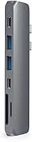 Satechi Adaptador Pro Hub Tipo-C com USB-C PD (40 Gbps), HDMI 4K, Dados USB-C, Leitor de cartões SD/Micro, USB 3.0 - Para M2/ M1 MacBook Pro/Air (Cinza Espacial)