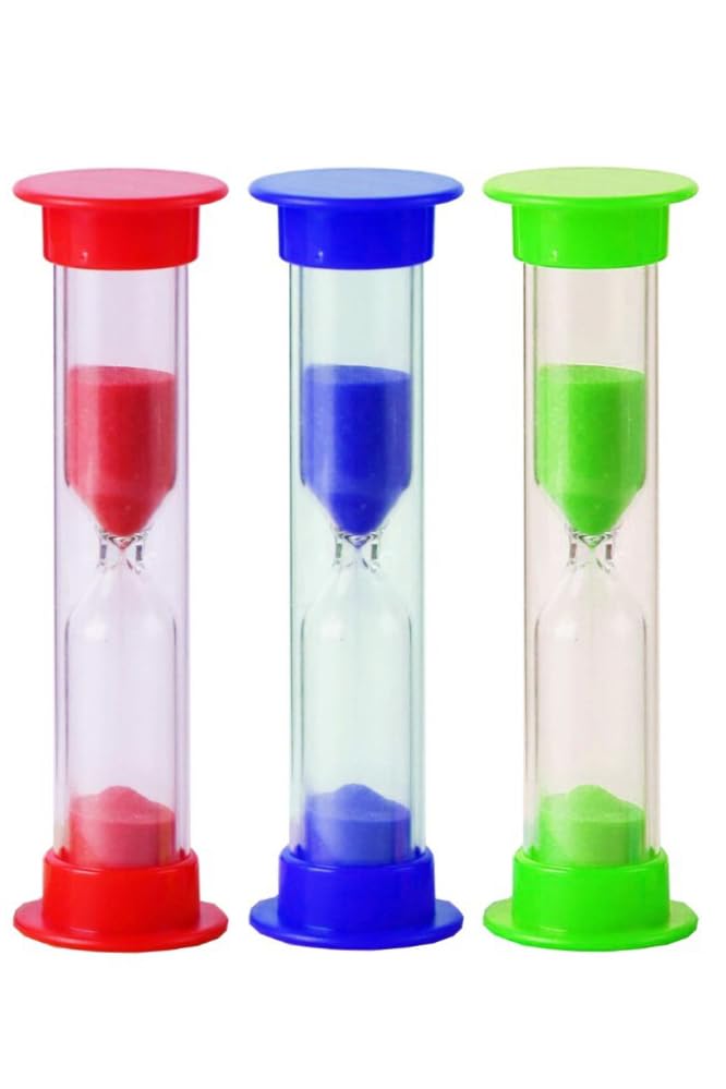 Saat, 3 Adet Mini Küçük Kum 3 Dakika 8 cm Kum Zamanlayıcısı Dekoratif Masaüstü Plastik Çocuklar için