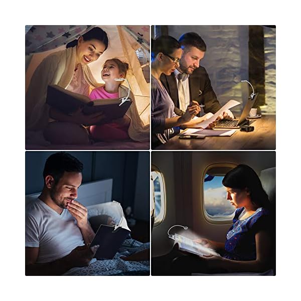 Cocoda Leselampe Buch Klemme, 9 LED Buchlampe mit 3 Farbtemperatur, USB Wiederaufladbar, Dimmbar Augenschutz Leselampe… – Bild 8