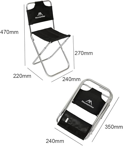 Miniatura 2 de Silla de dibujo de pesca para acampar al aire libre, silla plegable de aleación de aluminio, silla portátil con respaldo silla de descanso de jardín