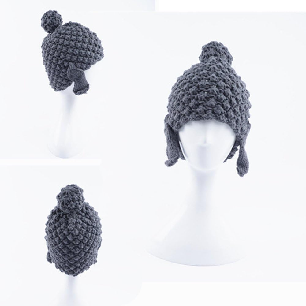 Flyou Handmade Knitting Buddha Head Beanie Hat Women Winter