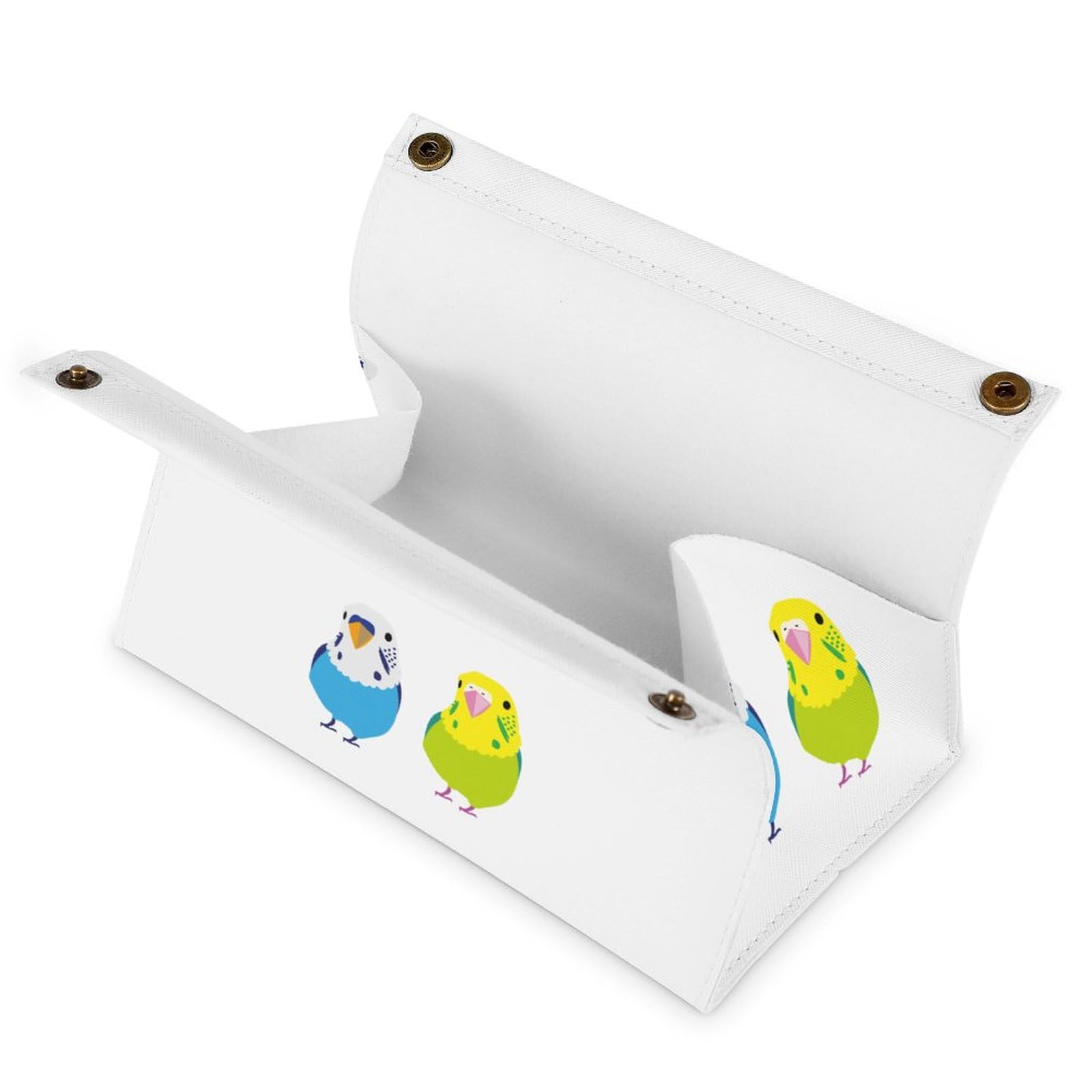 鳥型ティッシュボックス 陶磁製　インコ Amazon｜ティッシュケース セキセイインコ 二匹 鳥柄 ティッシュ