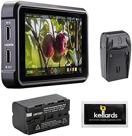Atomos Ninja V 5" 4K HDMI Recording Monitor with NP-F770 Lithium-Ion Battery Pack, Compact AC/DC Charger & Screen Cleaning Wipes