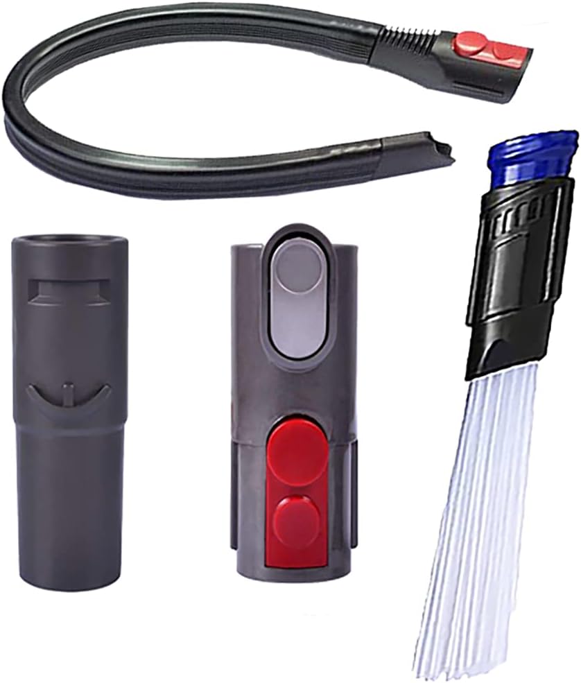 Flexible Extension Crevice Tool Compatible with Dyson V11 V10 V8 V7 Vacuum Cleaner with Quick Release Attachment Universal Tool Adapter Converter