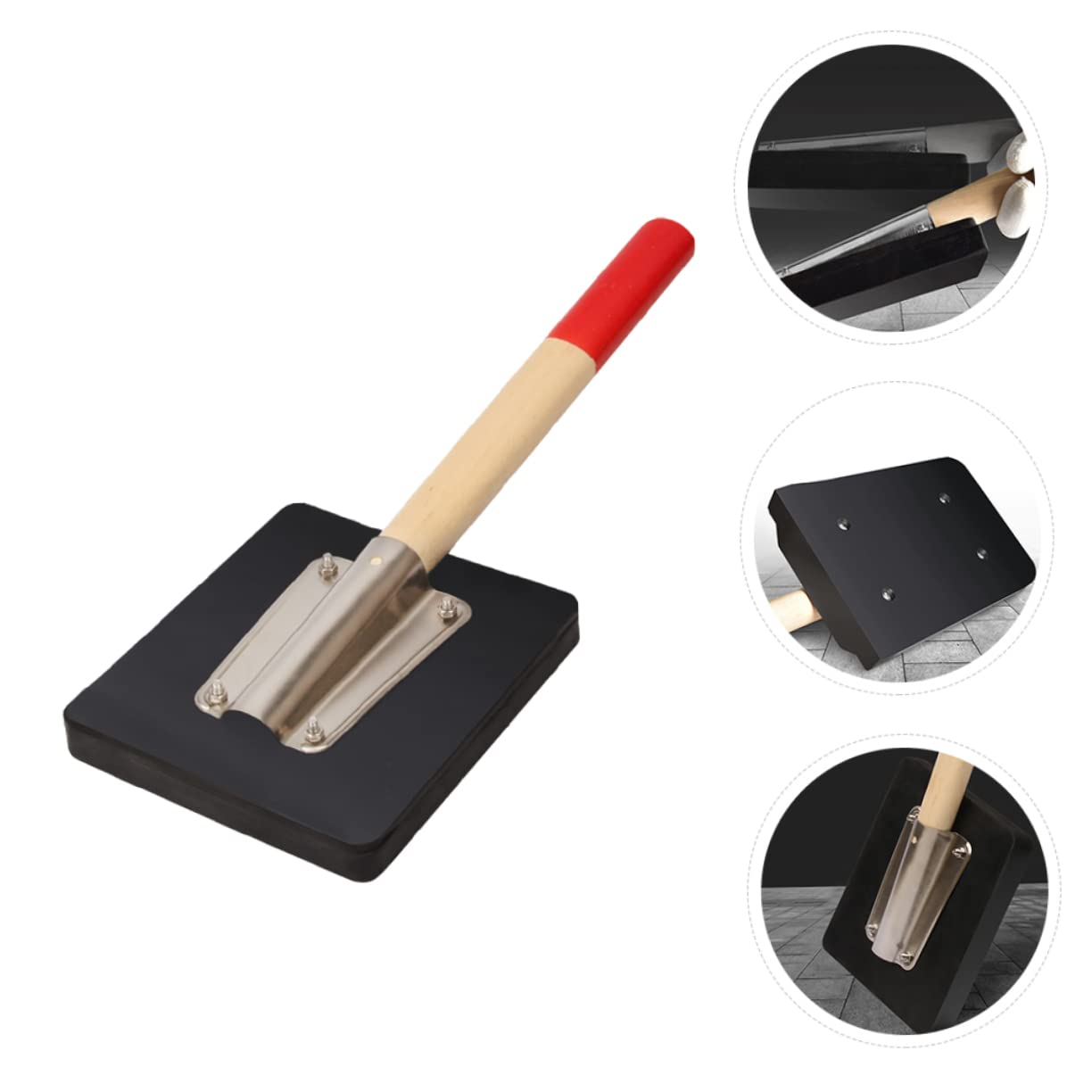 SHINEOFI Marteau Caoutchouc à Manche Bois Outil Carrelage Clapet pour Pavés et Dalles