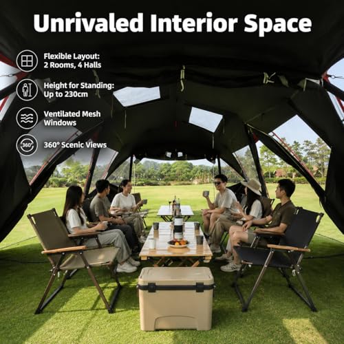 Carpa para 14-36 personas, doble capa, resistente al clima miniatura 2