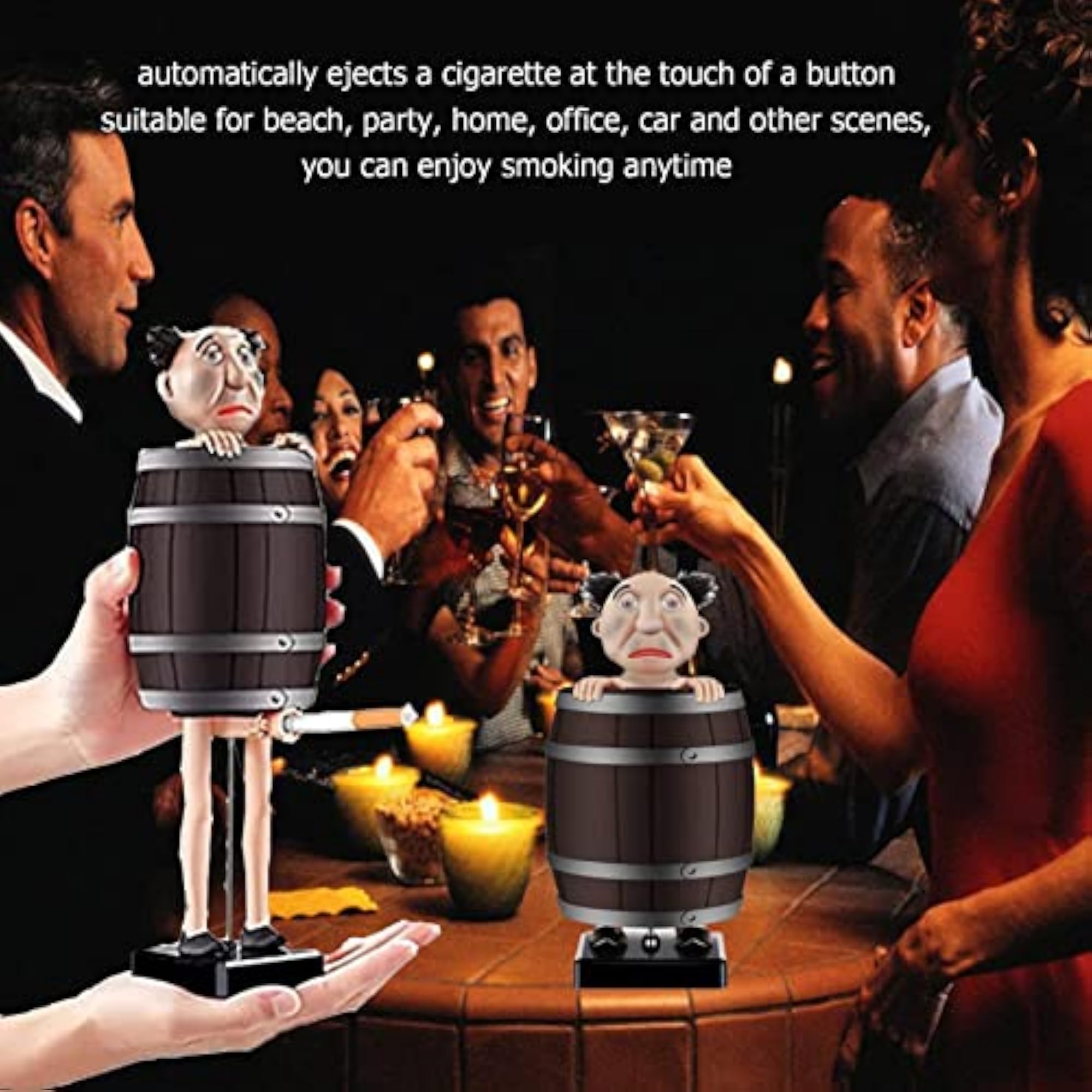 Funny Cigarette Holder Portable Automatic Bounce Case
