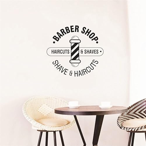 Miniatura 3 de Adhesivo de vinilo extraíble para puerta de peluquería de 16 x 16 pulgadas, adhesivo de vinilo extraíble para puerta de peluquería, espejo o