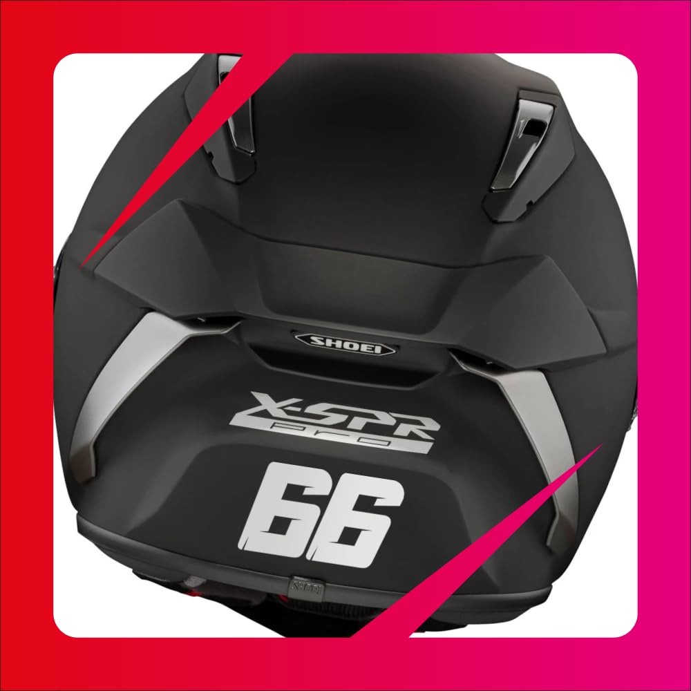 Pegatina de vinilo estilo racing número doble Pack 2 unidades Negro