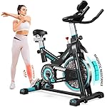 pooboo Exercise Bike, Adjustable Magnetic/Brake Pad Resistance Silent Belt Drive, Indoor Cycling Bike for Home Cardio, Fitness Stationary Bike with 350lbs/300lbs Weight Capacity &Upgraded Version Seat