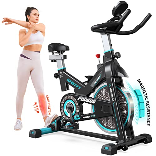 pooboo Exercise Bike, Adjustable Magnetic/Brake Pad Resistance Silent Belt Drive, Indoor Cycling Bike for Home Cardio, Fitness Stationary Bike with 350lbs/300lbs Weight Capacity &Upgraded Version Seat