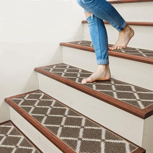 DanceWhale Stair Treads for Wooden Steps Indoor, 8" X 30