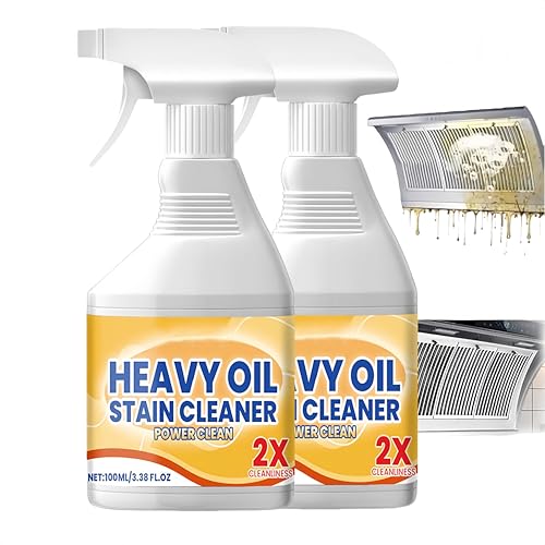 Limpiador de aceite para cocina, manchas difíciles, espuma multifuncional para limpieza de manchas difíciles, potente desengrasante para todo tipo de zonas grasosas (2Piezas)