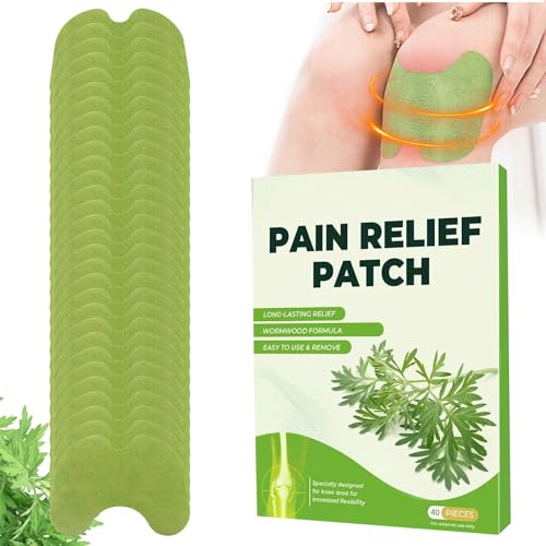 Knee Pain Relief Patches, 40Pcs Knee Patches for Pain Relief, Herbal Knee Heat Pads for Arthritis Joint & Muscle Soreness Fast Acting Herbal in Knee, Neck, Shoulder