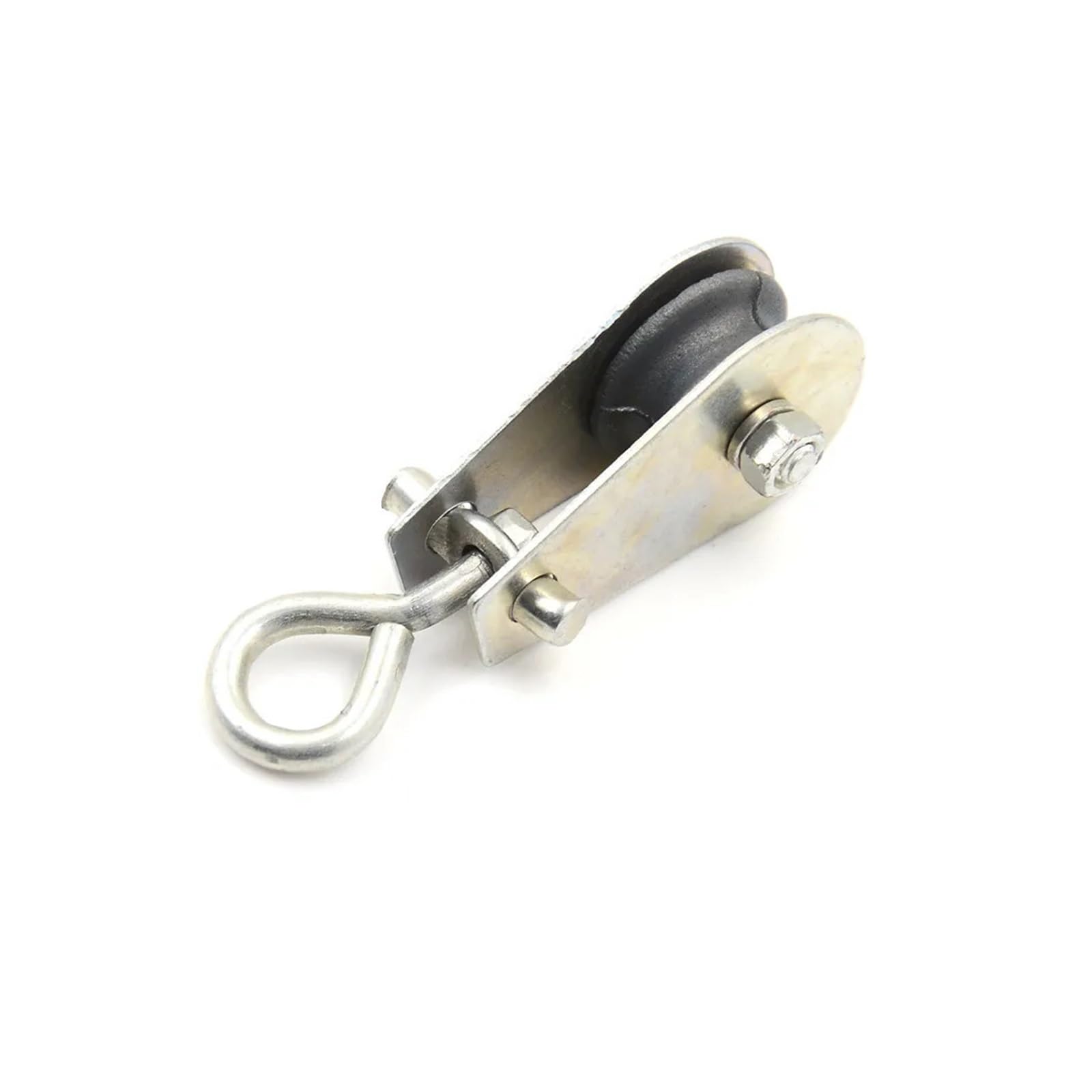 Polea de una Sola polea, Bloque de polea Simple, polea de Cuerda, Ruedas Colgantes, polea de Cuerda de elevación giratoria Simple de una Sola Pieza, Duradera, de 0,3"