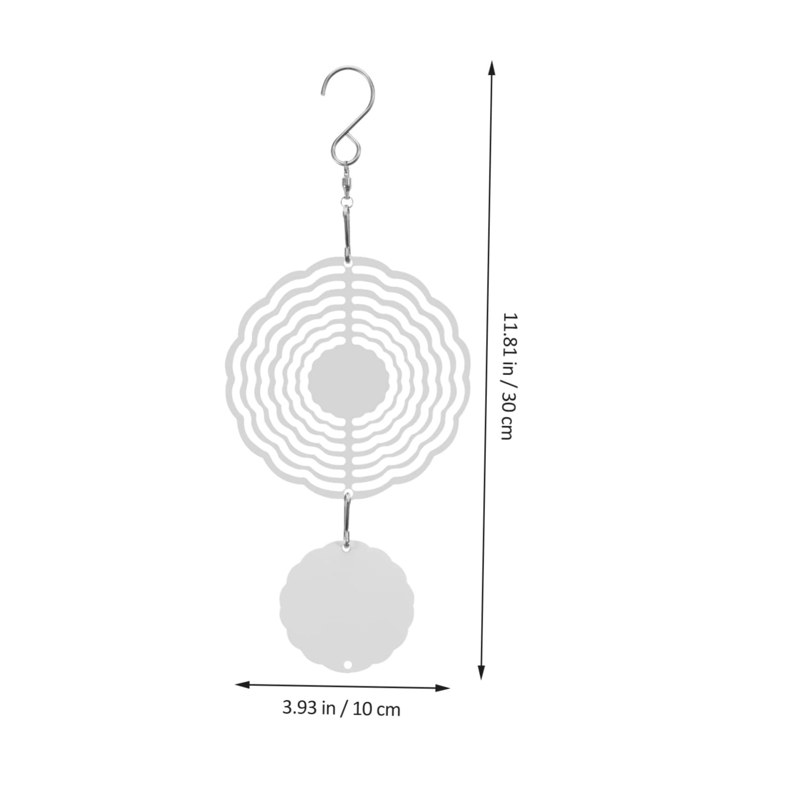 Toyvian 5 Stück Aluminium Rotierender Windspiel Hängendes Windspiel Aus Türdekoration Deko - -Dekoration Outdoor- Sublimationsspinner Aluminium Weiß