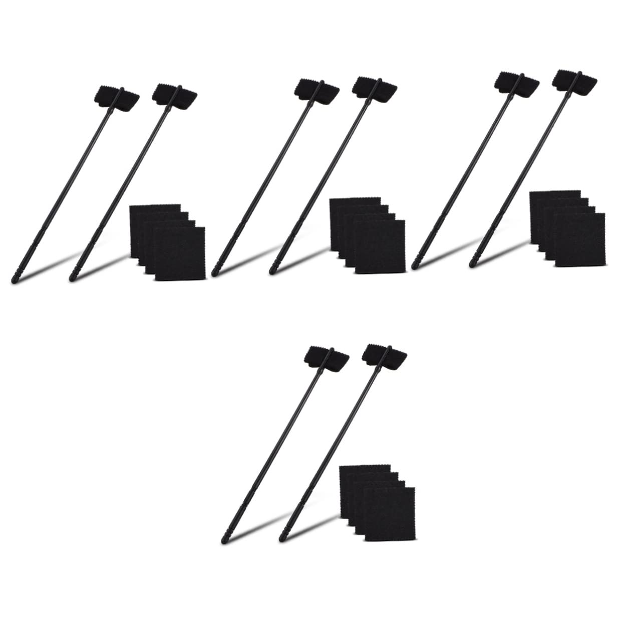 Totority 4 Sets Flute Cleaning Tool Set Flute Cleaning Cloth Rod Multi-use for Musical Instruments