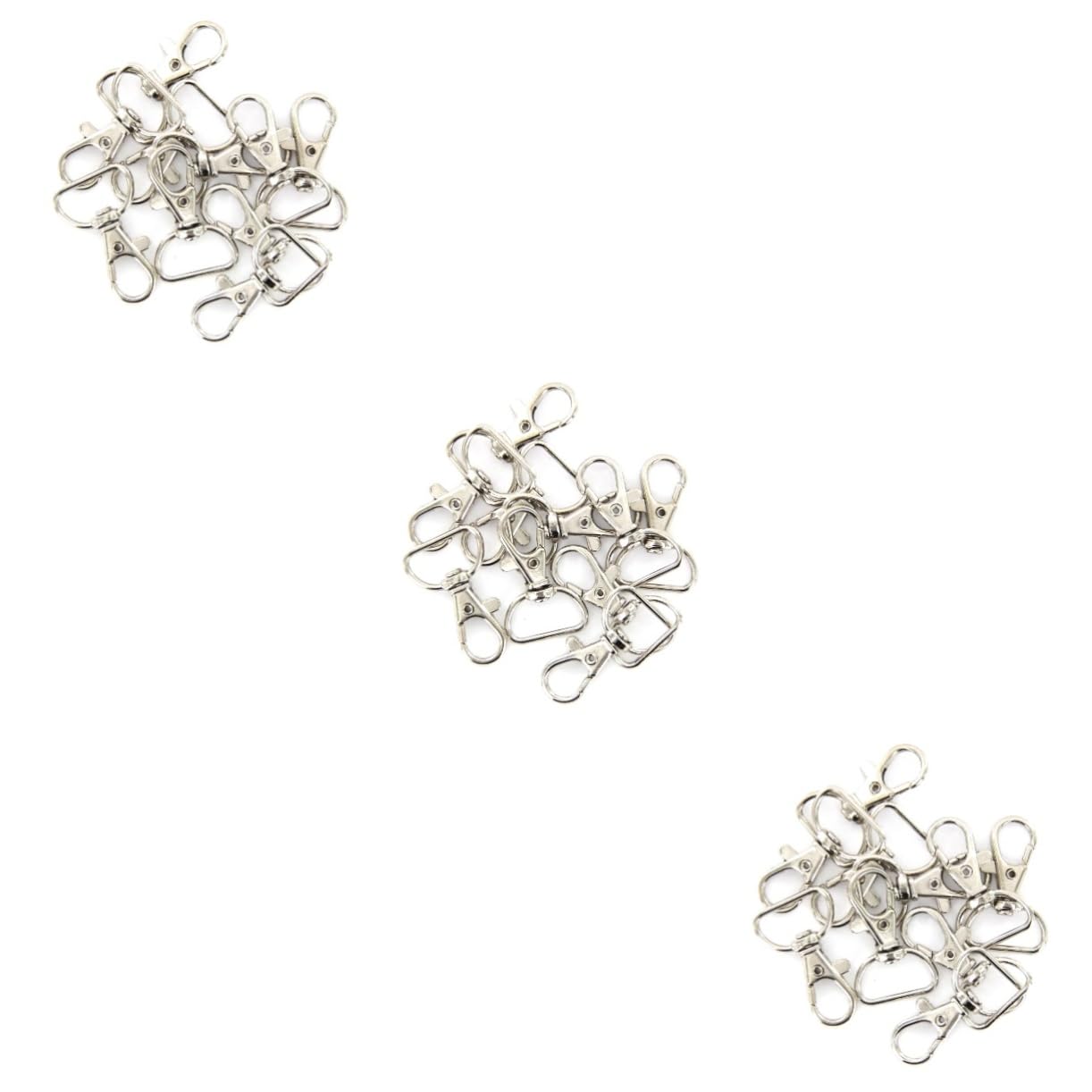 SEWACC 3sets 360° Swivel Trigger Snap Hooks Large Capacity Swivel Clasp Hooks Keychain Marine Bag Accessory 10pcs*3