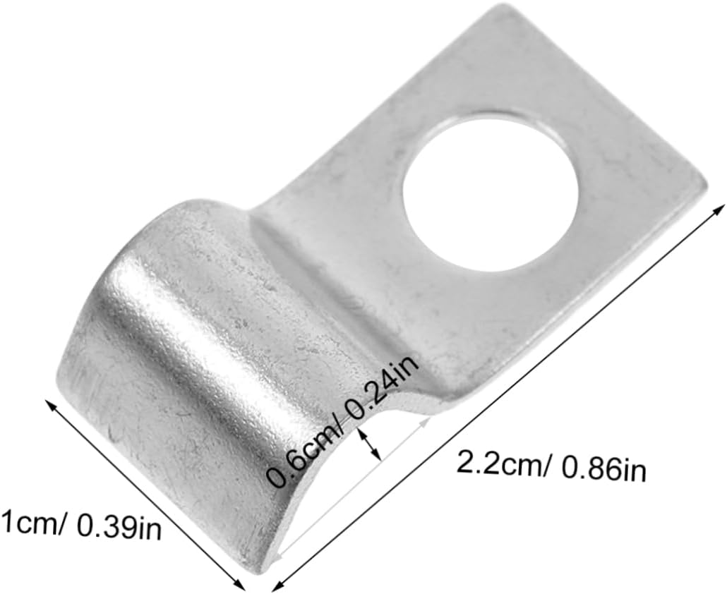 PRETYZOOM 100pcs Iron Single Side Pipe Strap Clips Pipe Clamp for Wire Mounting Outdoor Cable Clip Bracket Wall Mounting Fixing