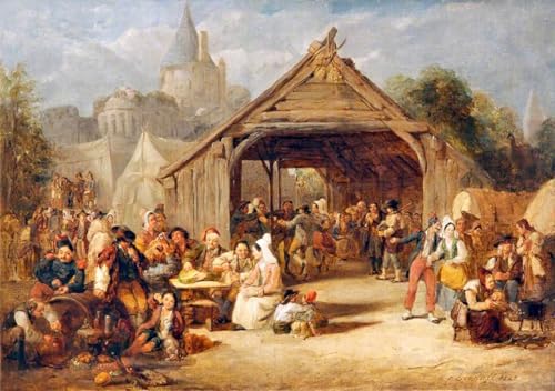 Tableau Toile Foire à Fougères Frederick Goodall 60x90cm