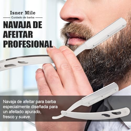 Kit Barba para Hombre, Kit Cuidado Barba Completo, Cumpleaños Navidad Set Regalos para Hombre Papá Novio con 40ML Aceites para Barba, Cepillo - Peine - Champú - Bálsamo Barba y Navaja de Afeitar - imagen 3