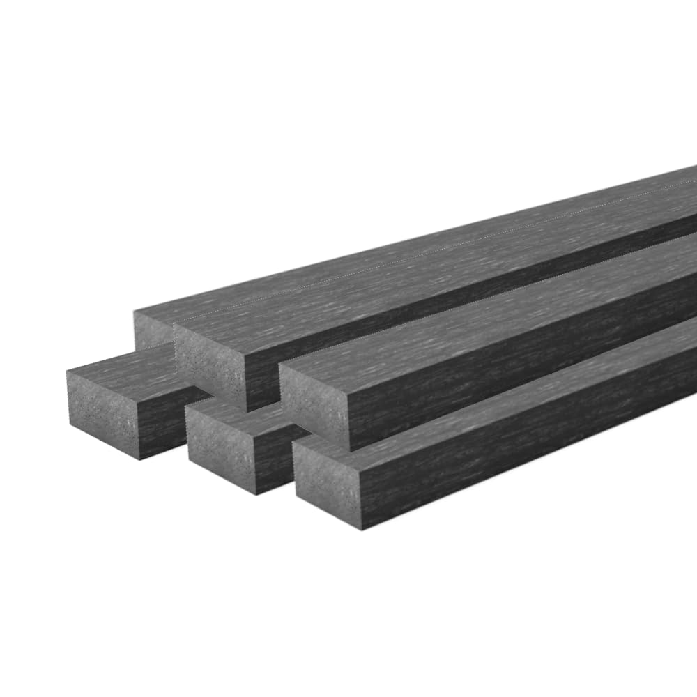 Kunststoffbretter | 200 x 12 x 6cm | grau | 6 Stück | Brettprofile aus dem Recycling Kunststoff hanit®